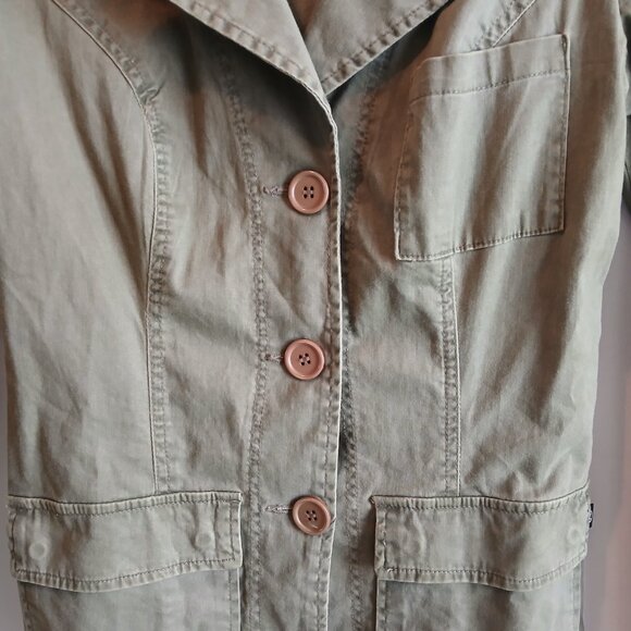 Z Cavaricci Jacket with front pocket, green, long sleeve, casual wear. - Picture 4 of 7